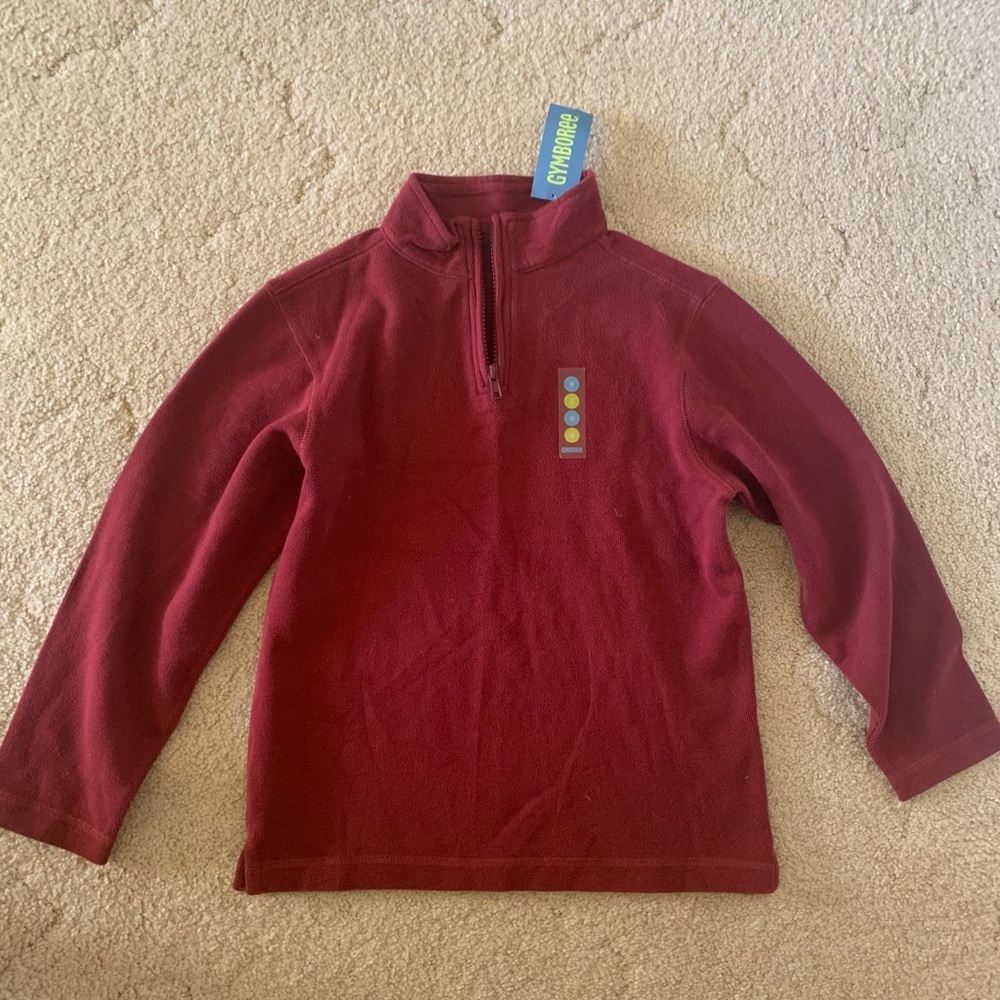 (NWT!) Kids Red Gymboree Quarter-zip jacket - Sz 8
